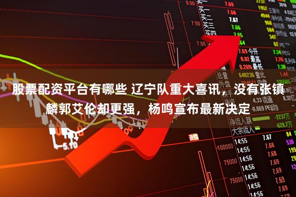股票配资平台有哪些 辽宁队重大喜讯，没有张镇麟郭艾伦却更强，杨鸣宣布最新决定